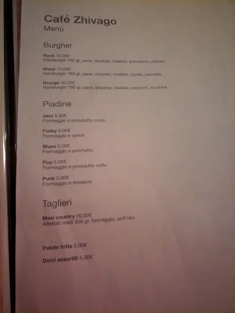 Menu_Cafè Zhivago_Due Carrare_image_1