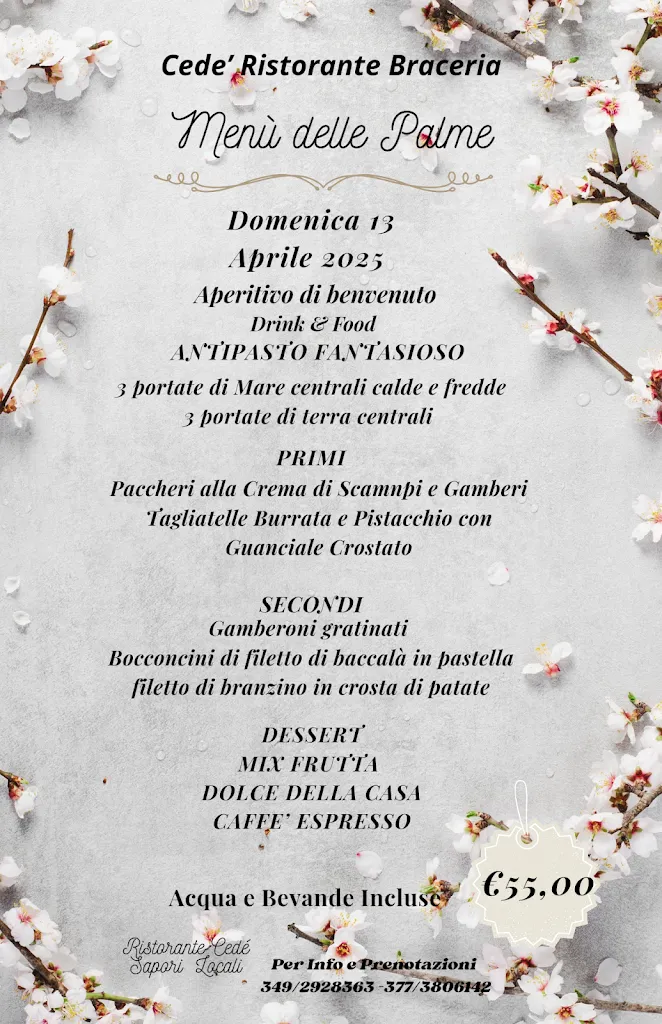 Menu_Pizzeria Braceria Cedé_Palo del Colle_image_1
