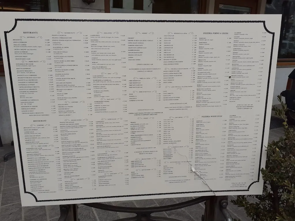 Menu_Pizzeria Ristorante Croda Cafè_Cortina d'Ampezzo_image_2