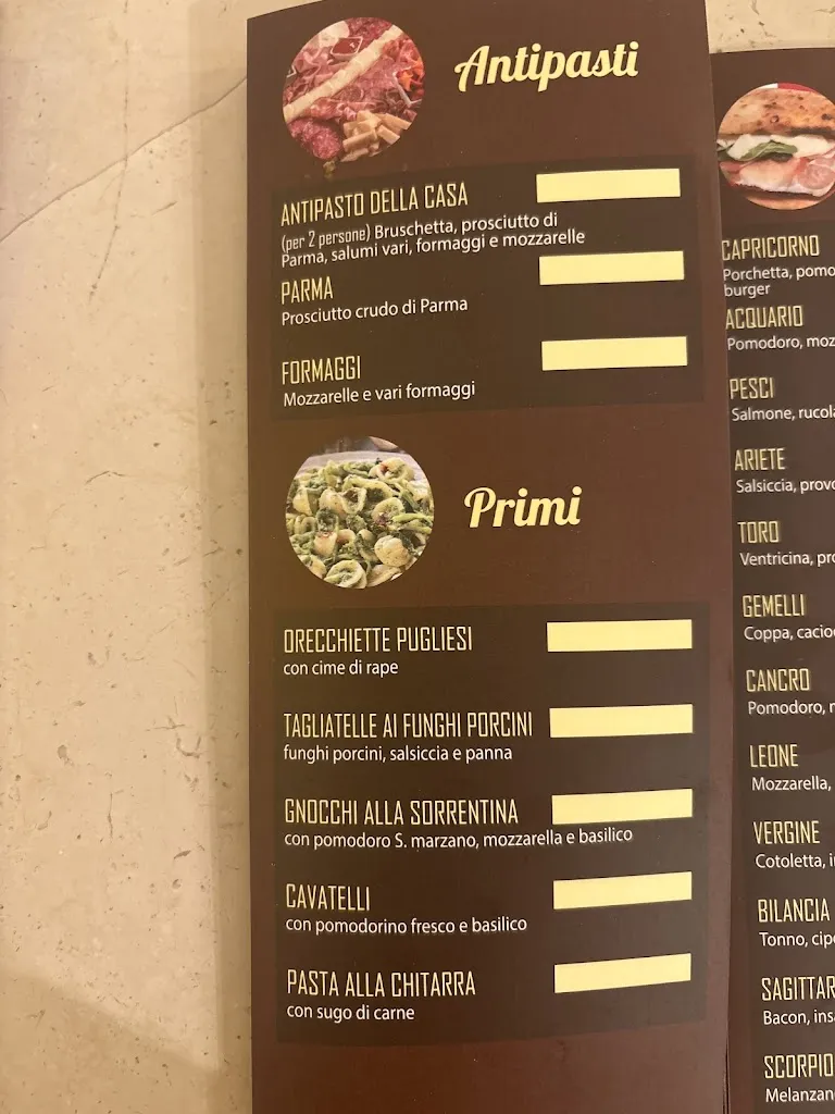 Menu_PIZZERIA - TRATTORIA Lo Zodiaco | Poggio Imperiale_Poggio Imperiale_immagine_3