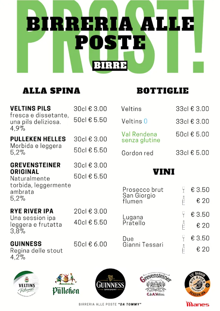 Menu_Birreria alle Poste da Tommy_Dueville_image_1