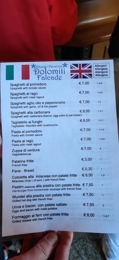 Menu_Hotel Pensione Dolomiti_Falcade Alto_image_3