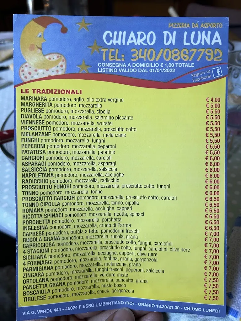 Menu_Pizzeria Chiaro di Luna_Fiesso Umbertiano_image_2