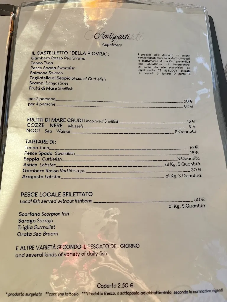 Menu_La Piovra da Anna Maria Ristorante_Porto Cesareo_image_1