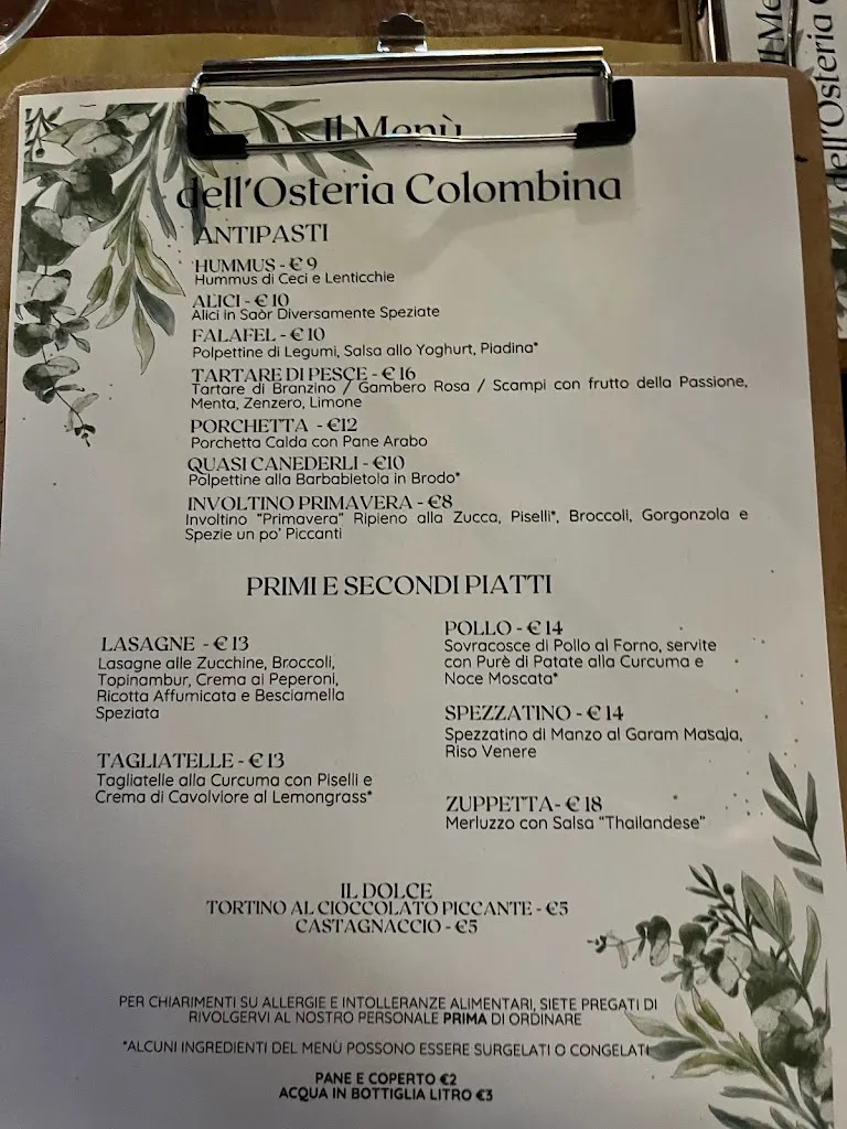 Menu_Osteria Colombina_Feltre_image_4