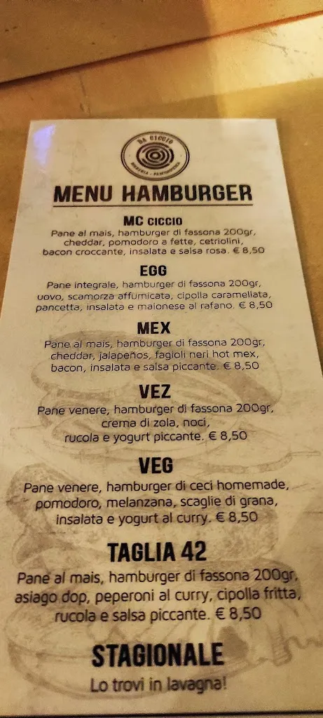 Menu_Paninoteca Da Ciccio_Feltre_image_4