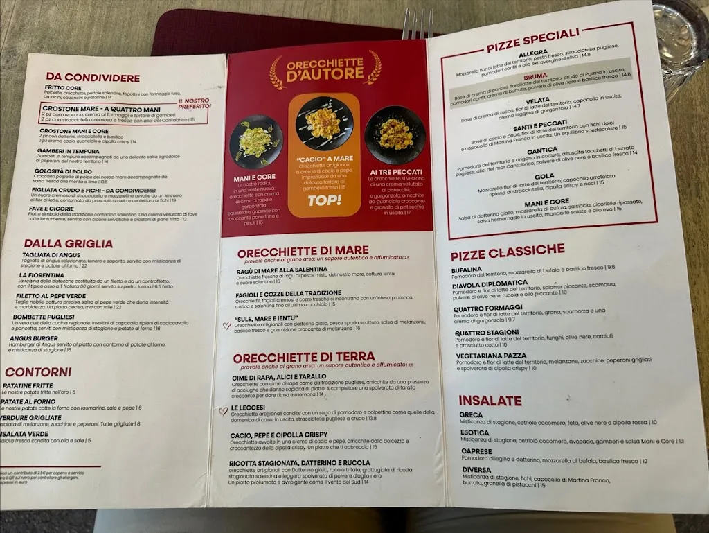 Menu_Mani e Core - Ristorante Pizzeria Porto Cesareo_Porto Cesareo_image_3