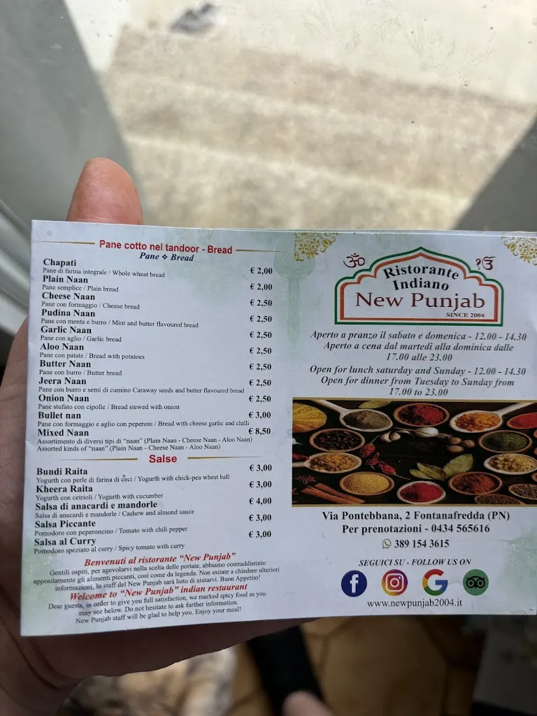 Menu_New Punjab Ristorante Indiano_Fontanafredda_image_4