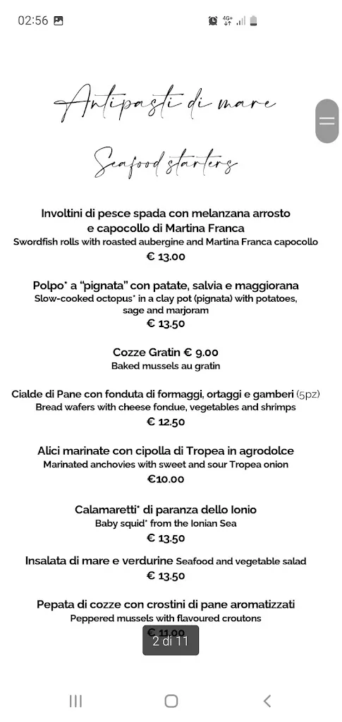 Menu_Ristorante Almanegra Porto Cesareo_Porto Cesareo_image_2