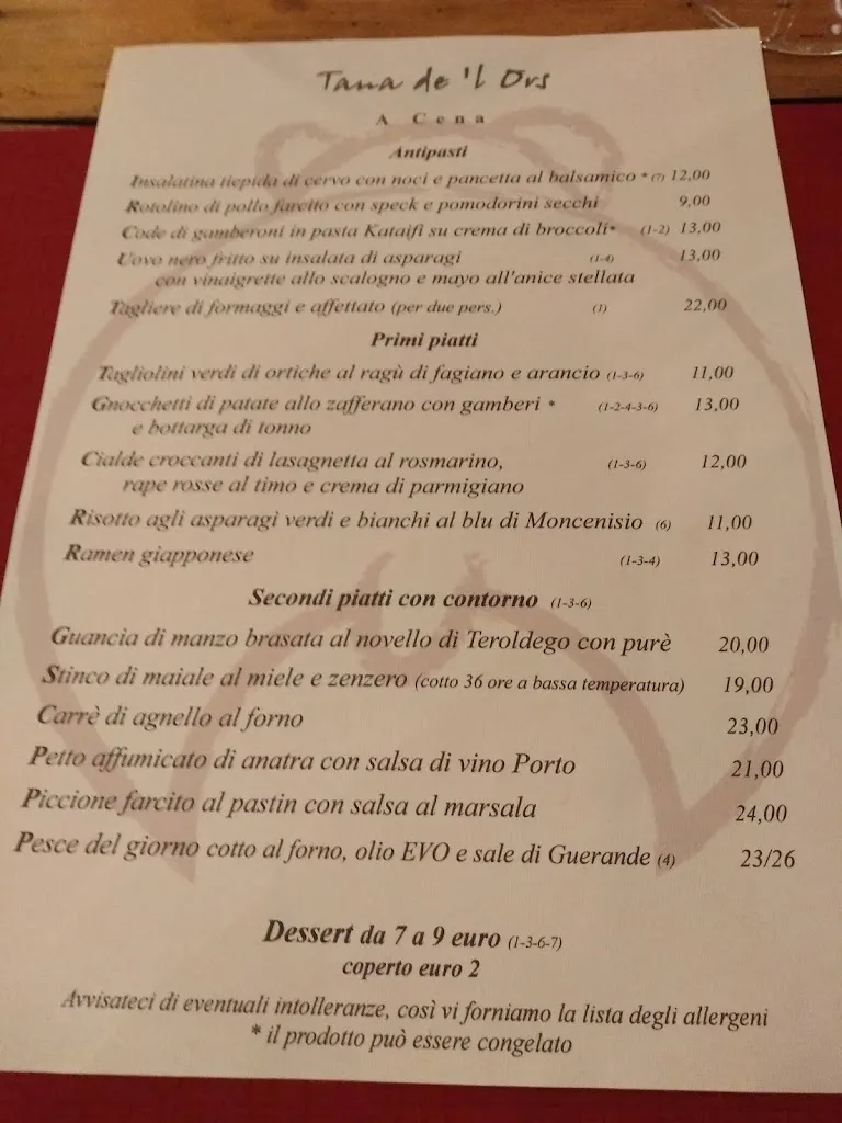 Menu_Locanda Tana de l'Ors_Forno di Zoldo_image_2