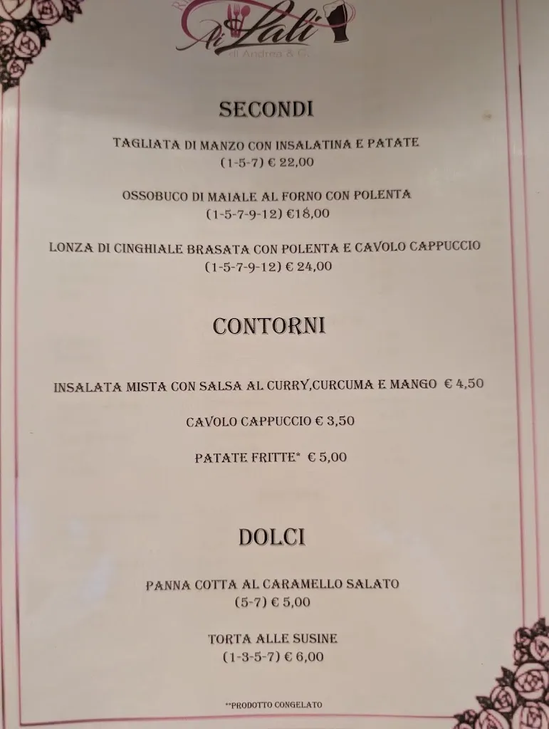 Menu_La fornela de l'Andrea_Forno di Zoldo_immagine_1