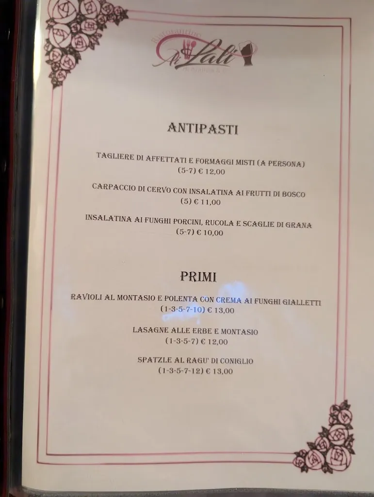 Menu_La fornela de l'Andrea_Forno di Zoldo_immagine_2