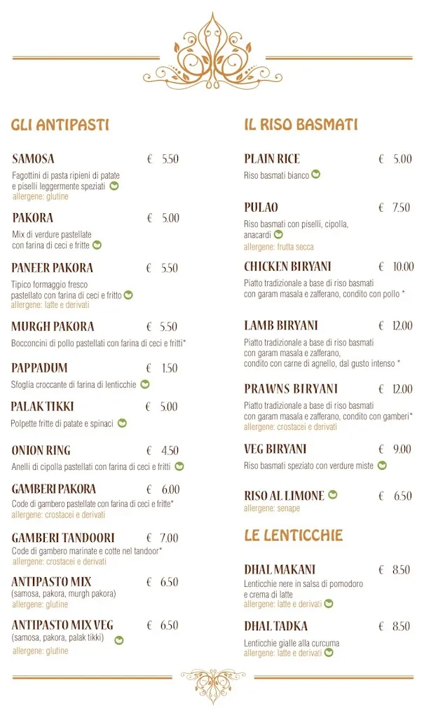Menu_La Curcuma Ristorante Indiano_Fossalta di Portogruaro_image_1
