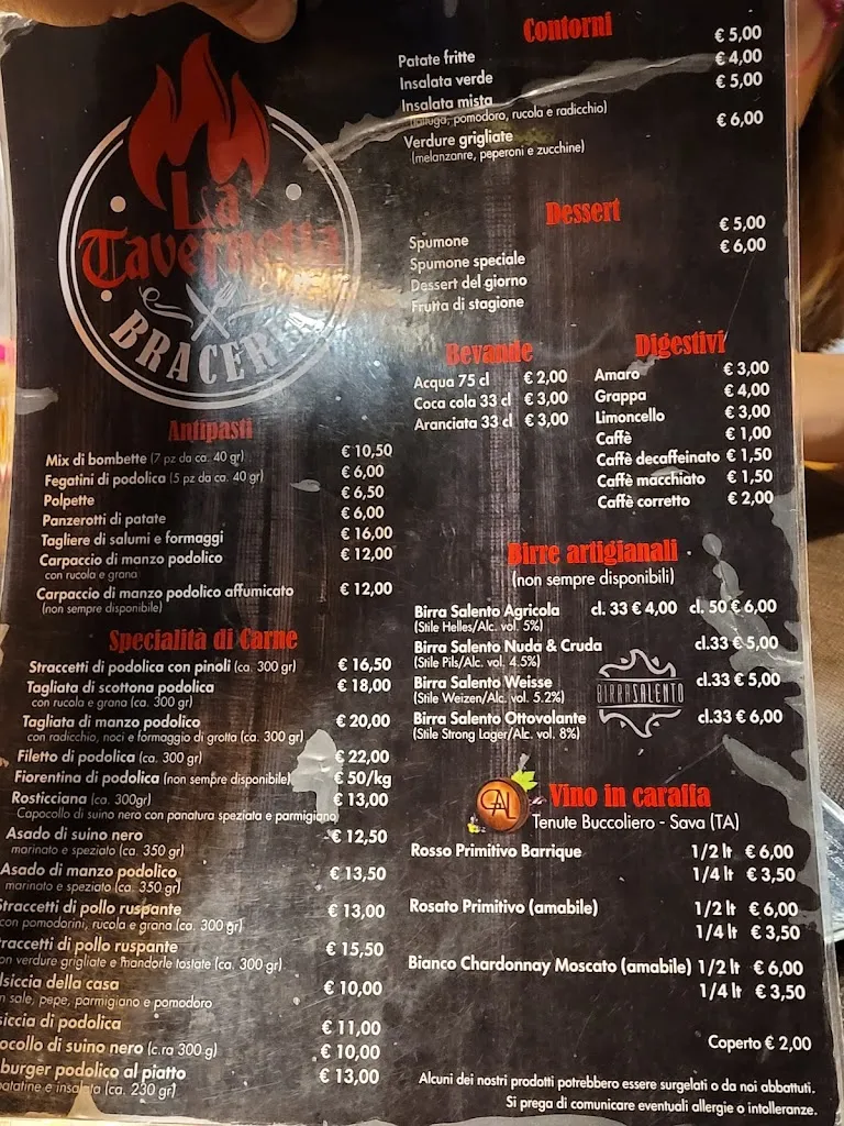 Menu_La Tavernetta - Braceria_Porto Cesareo_image_4