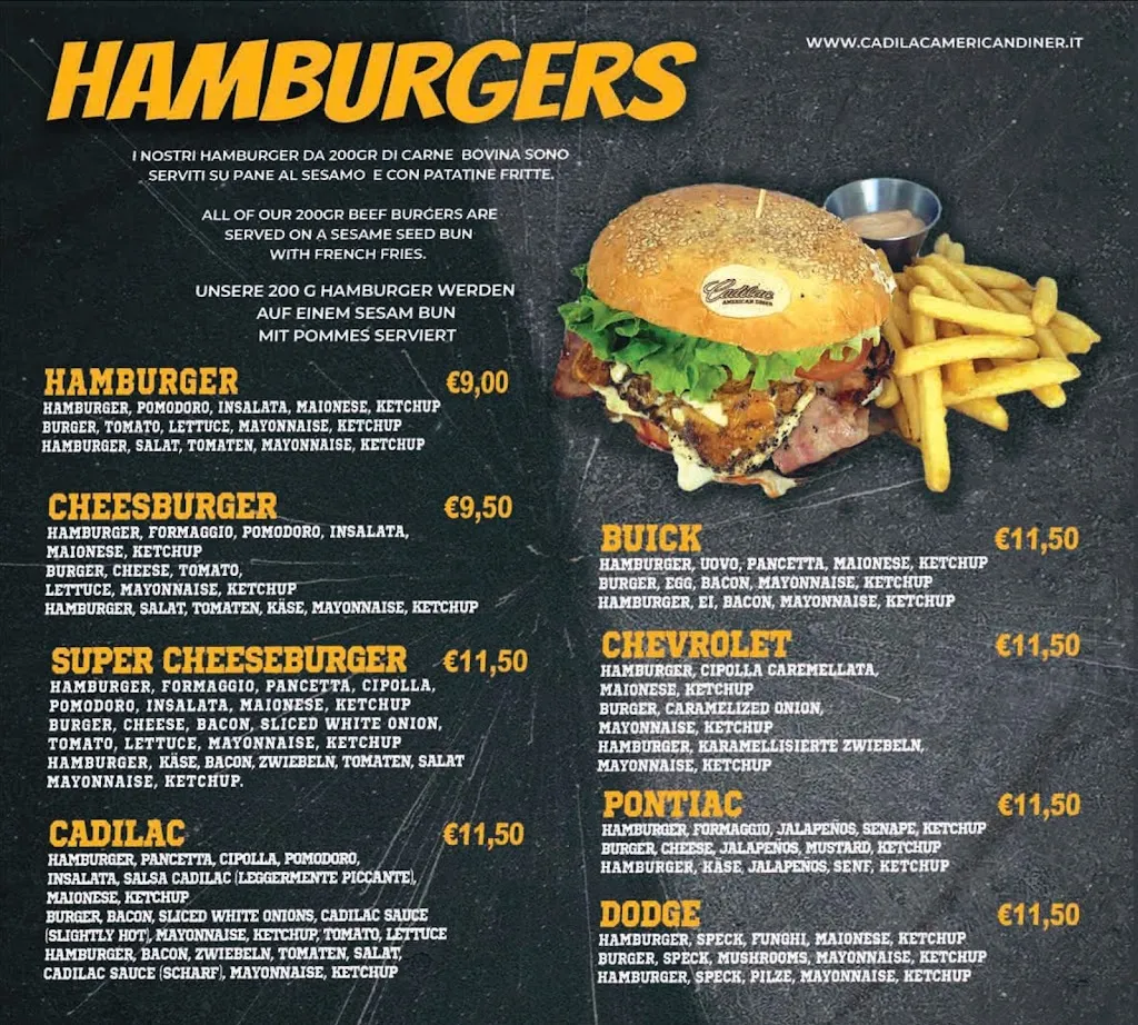 Menu_Cadilac American Diner Fossalta di Portogruaro_Fossalta di Portogruaro_image_2