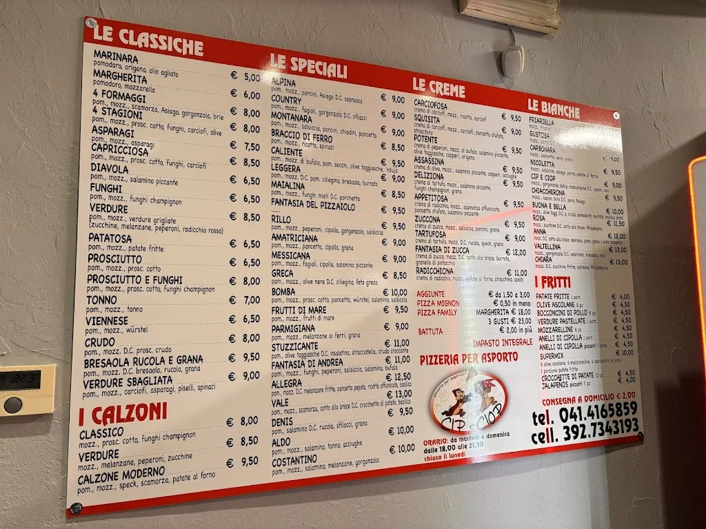 Menu_Pizzeria cip & ciop_Fossò_image_2