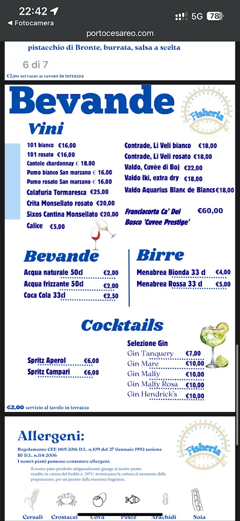 Menu_Fisheria_Porto Cesareo_image_2