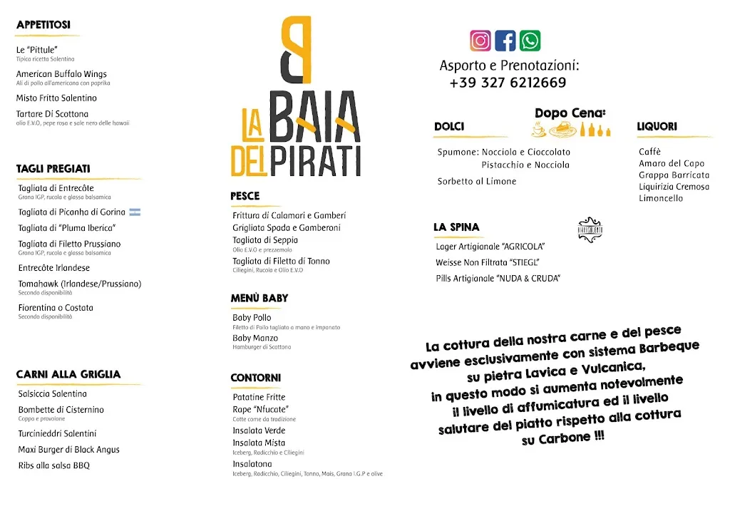 Menu_Baia Dei Pirati Porto Cesareo_Porto Cesareo_image_1
