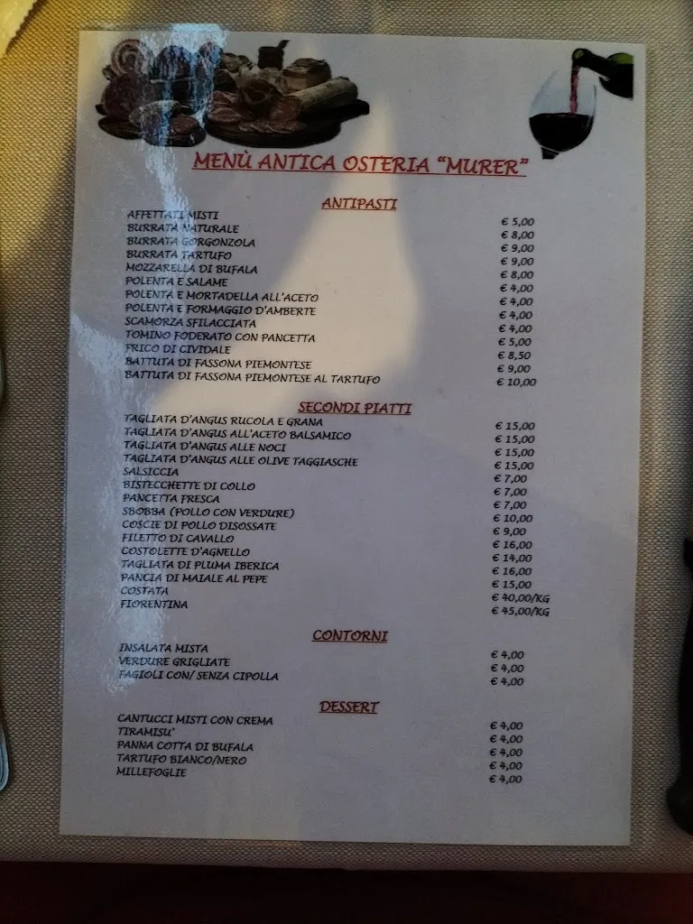 Menu_Osteria Da Murer_Fossalta di Piave_image_4