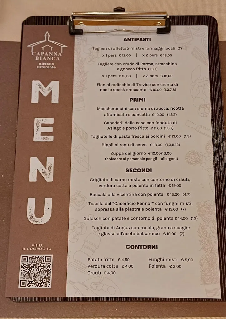 Menu_Pizzeria Ristorante Capanna Bianca_Gallio_image_1