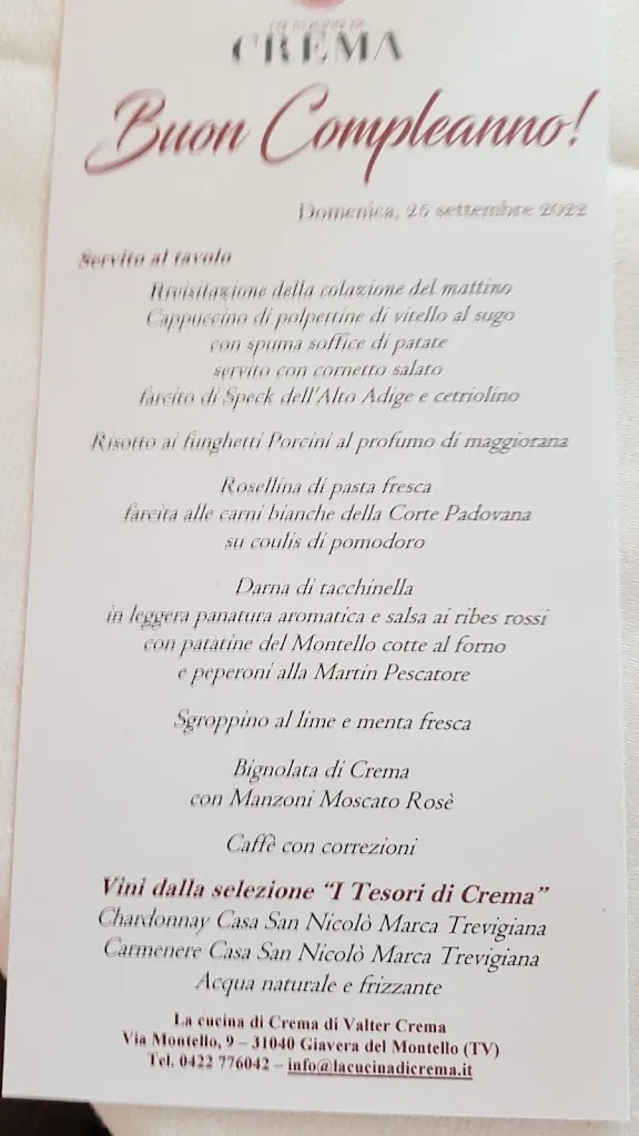 Menu_La Cucina di Crema_Giavera del Montello_image_1