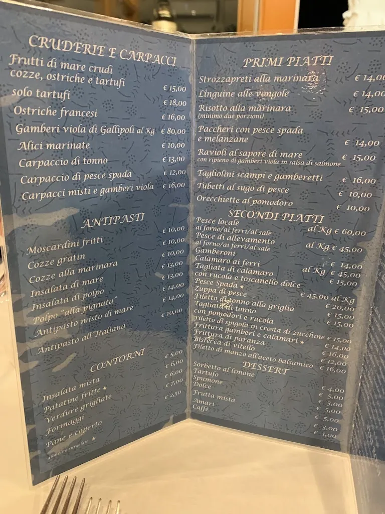 Menu_Ristorante Al Gambero_Porto Cesareo_image_1