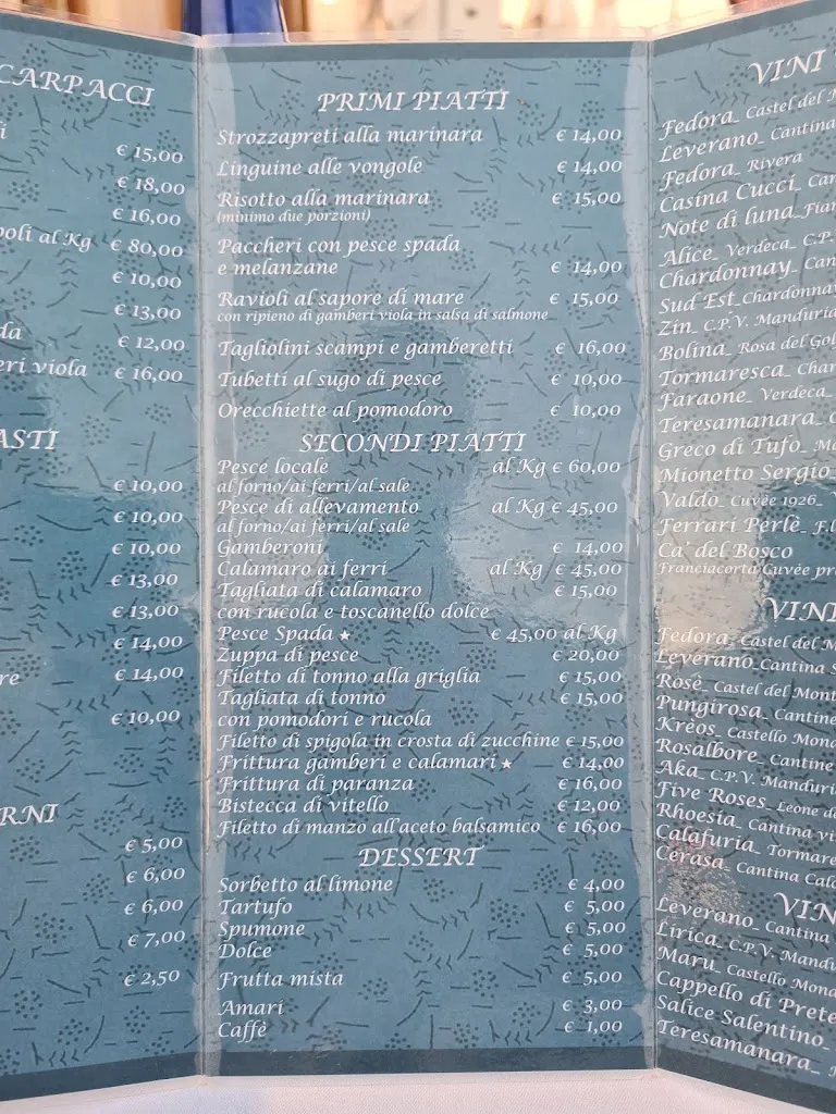 Menu_Ristorante Al Gambero_Porto Cesareo_image_4