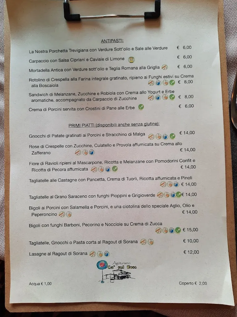 Menu_Agriturismo Ca' sul Bosc di Borsato Paola_Giavera del Montello_image_1