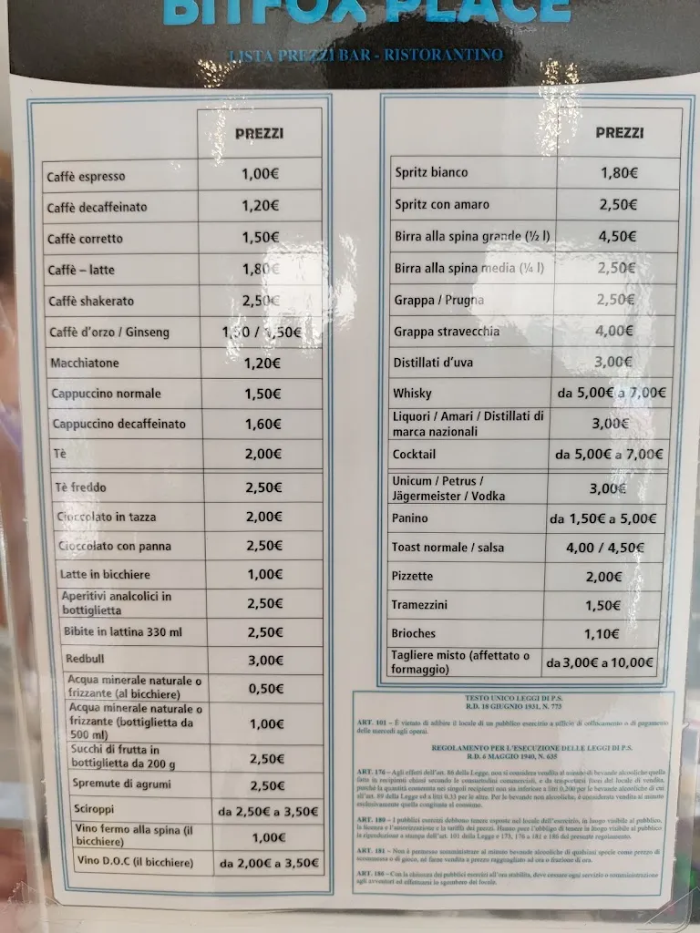 Menu_BitFox Place_Giavera del Montello_immagine_1