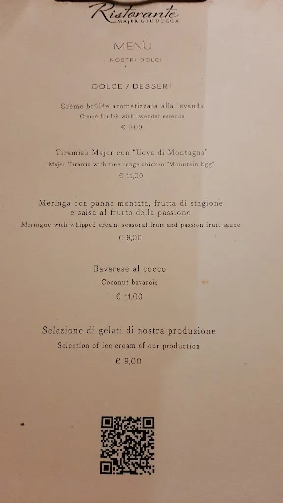 Menü_MAJER Giudecca_Giudecca_Bild_1