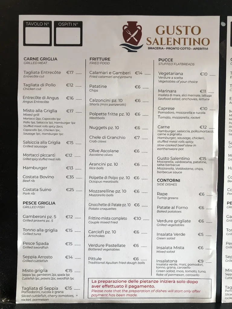 Menu_Ristorante GUSTO SALENTINO SRLS_Porto Cesareo_image_2