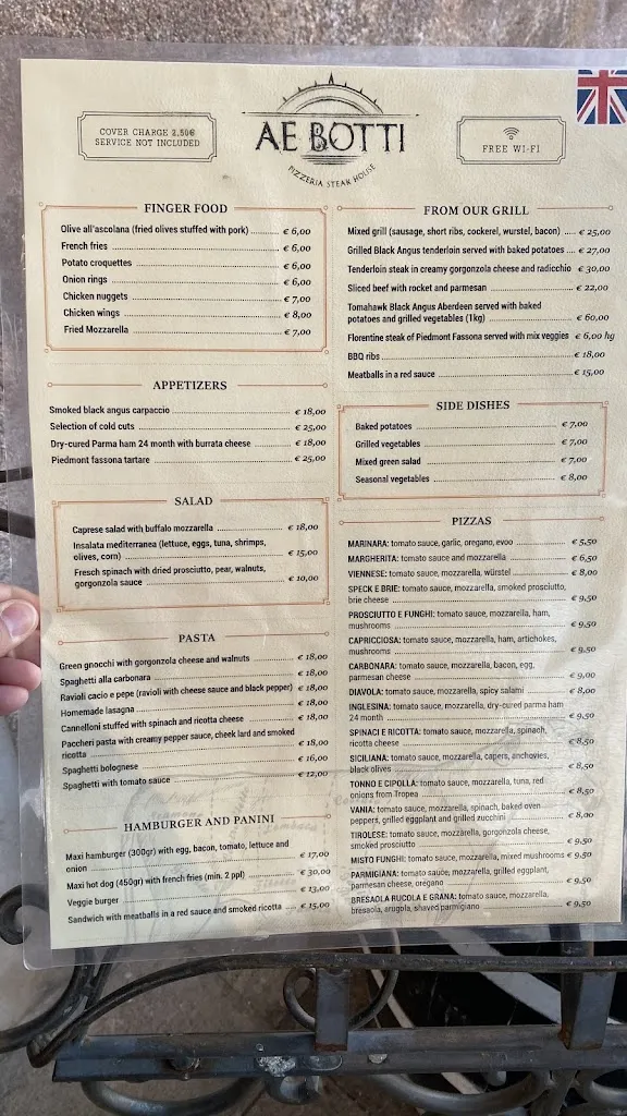 Menu_Ostaria Ae Botti_Giudecca_image_2