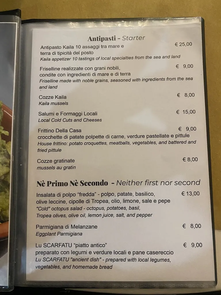 Menu_Kaila Bistró_Porto Cesareo_image_3