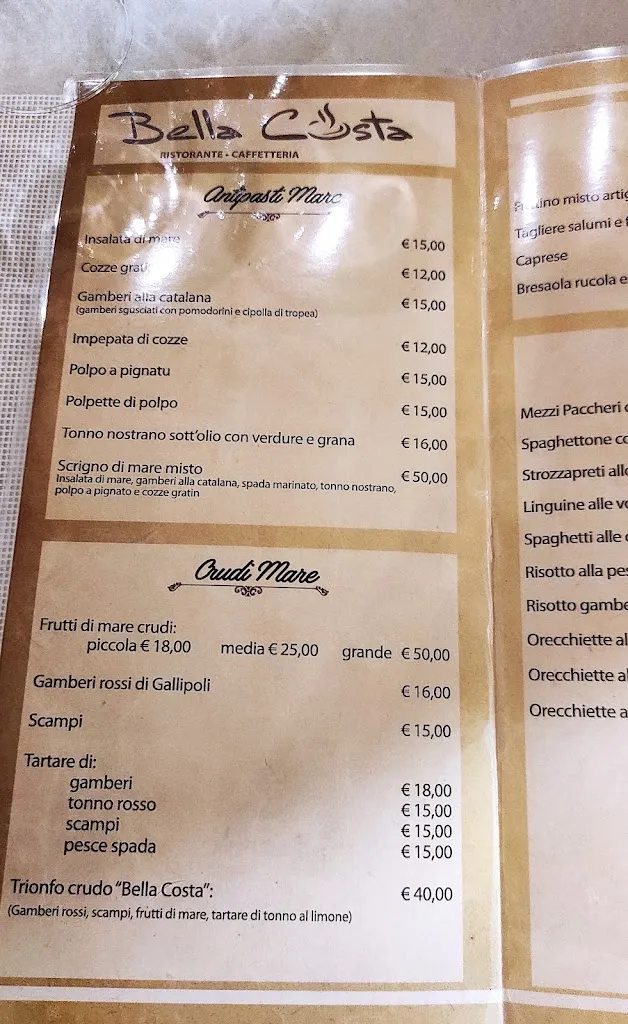 Menu_Ristorante Bella Costa Porto Cesareo_Porto Cesareo_image_3