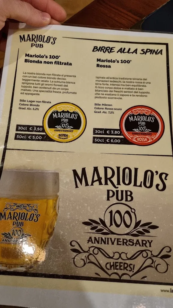 Menu_Birreria Mariolo's Pub_Grumolo Pedemonte_immagine_2