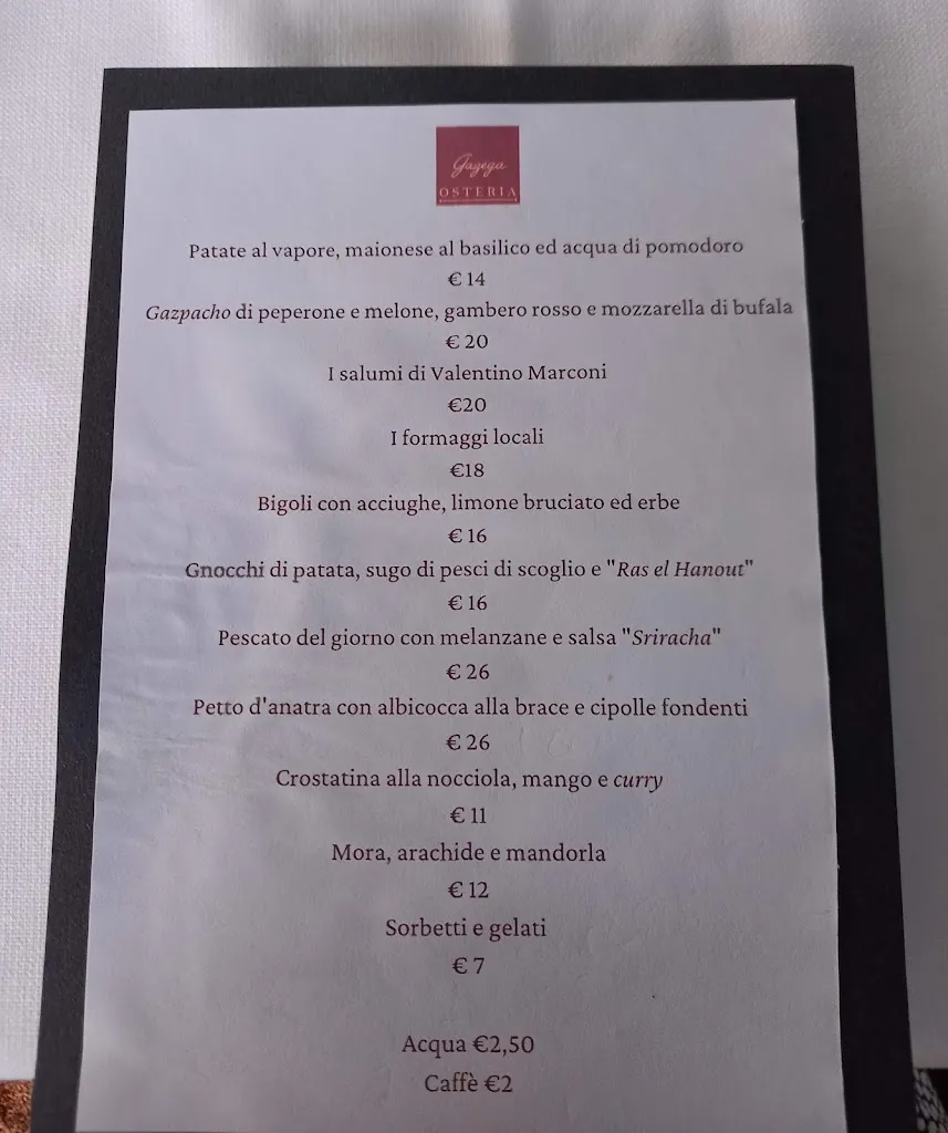Menu_Gazega Osteria_Grezzana_image_1
