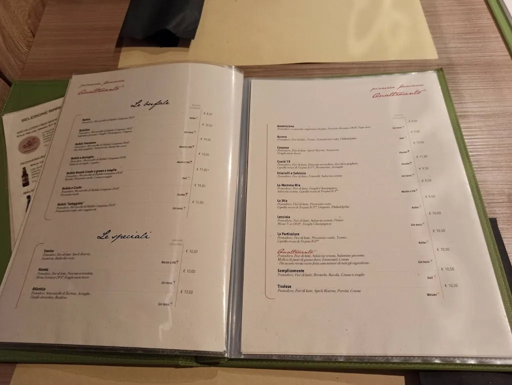 Menu_Pizzeria Focacceria Quattrocento_Grezzana_image_1