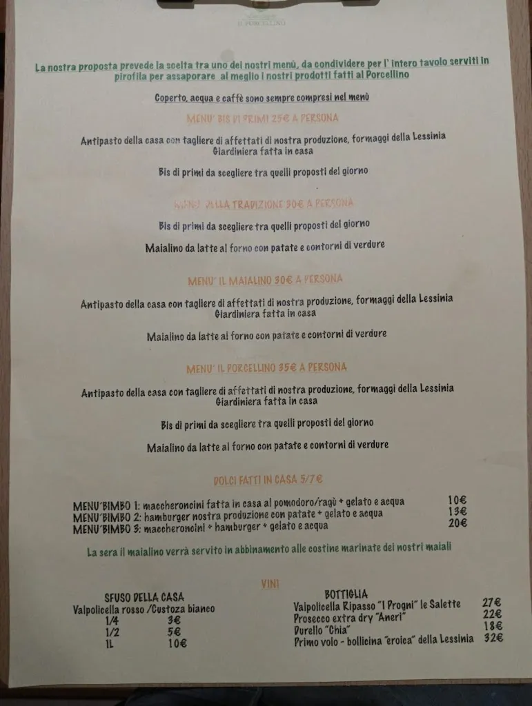 Menu_Agriturismo il Porcellino_Grezzana_image_1