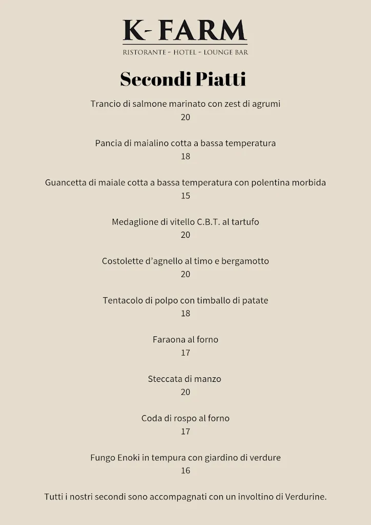 Menu_Ristorante @ K-Farm Resort_Isola Vicentina_image_2