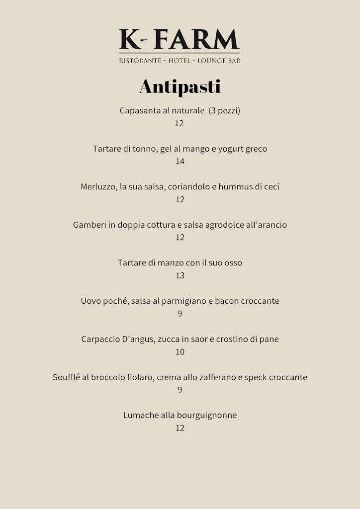 Menu_Ristorante @ K-Farm Resort_Isola Vicentina_image_4
