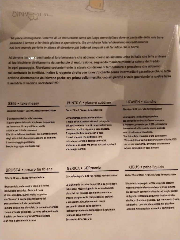 Menu_Birrone - Birrificio Artigianale Agricolo Vicenza_Isola Vicentina_immagine_1