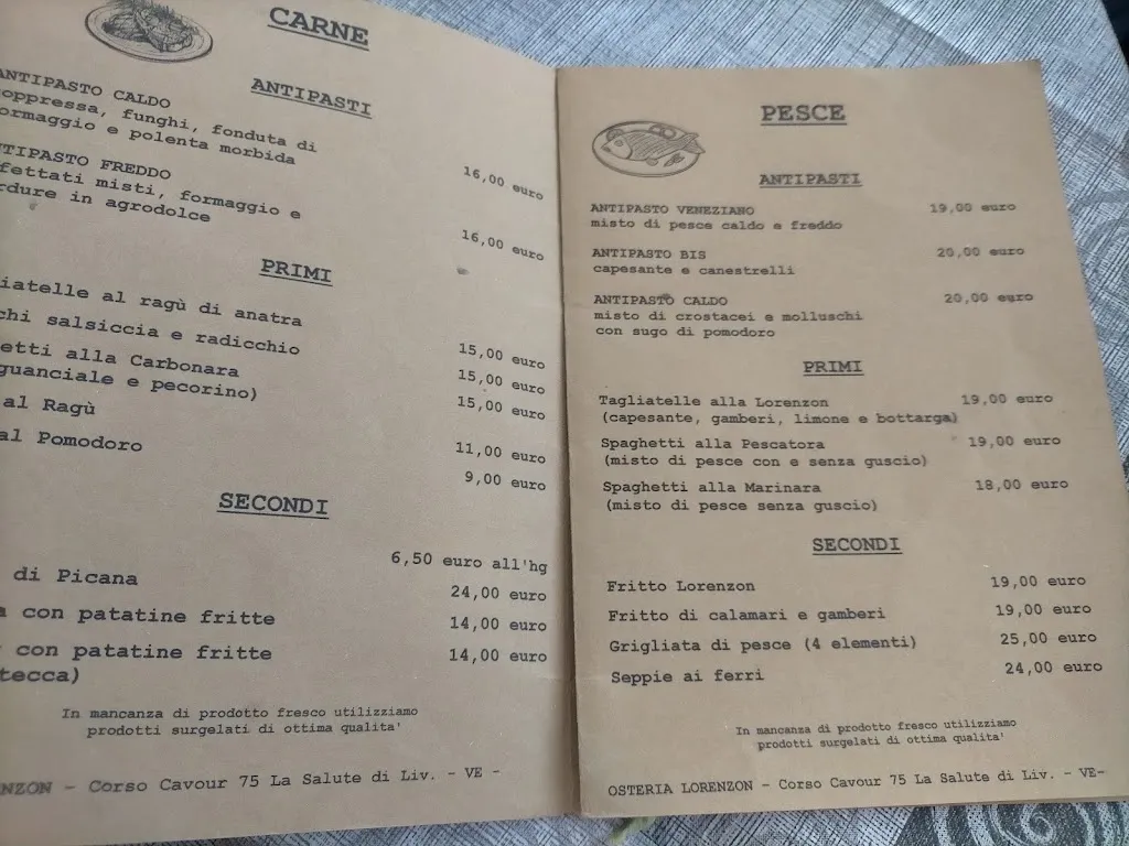Menu_Osteria Lorenzon_La Salute di Livenza_image_1