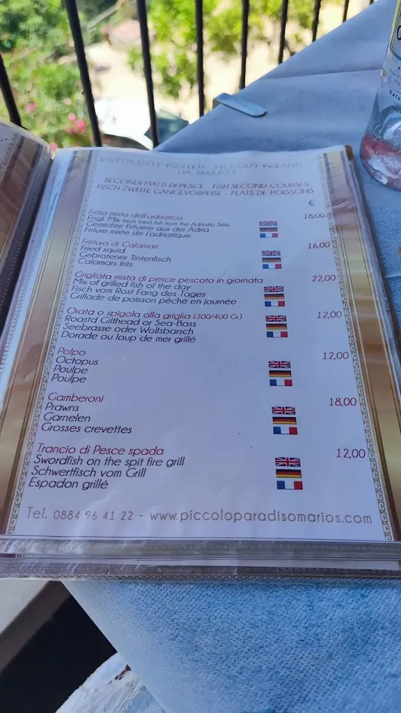 Menu_Piccolo Paradiso da Mario's_Peschici_image_2