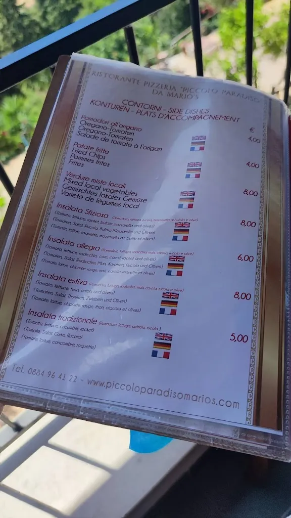 Menu_Piccolo Paradiso da Mario's_Peschici_image_3