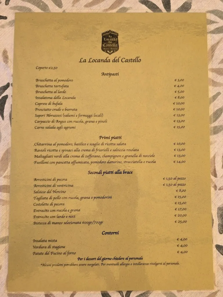 Menu_La Locanda Del Castello_Celano_image_1