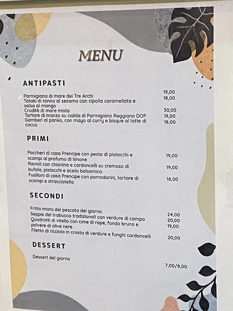 Menu_I Tre Archi Ristorante_Peschici_image_1