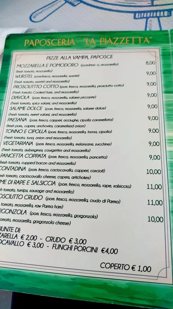 Menu_La Piazzetta - Paposceria da Nino_Peschici_image_1