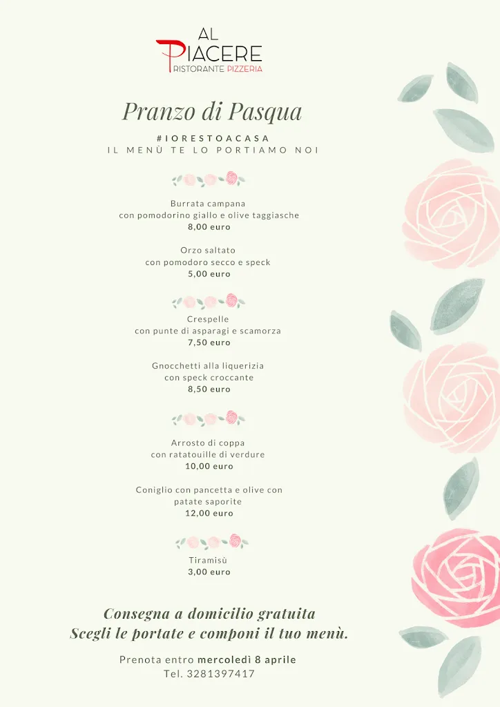 Menu_Pizzeria Ristorante Al Piacere_Lentiai_immagine_1