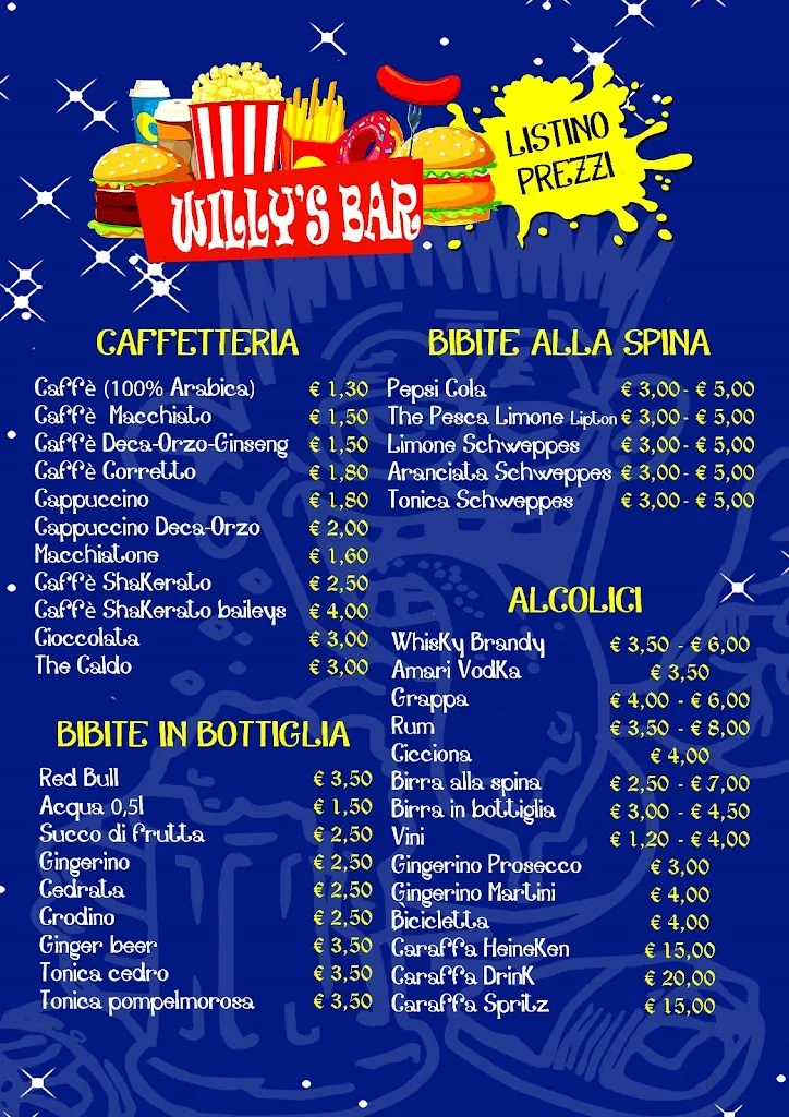 Menu_WILLY'S BAR_Lentiai_image_1