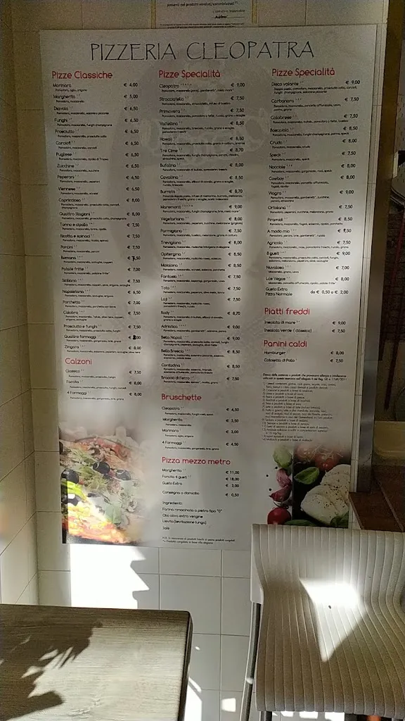 Menu_Pizzeria Cleopatra_Longarone_image_1